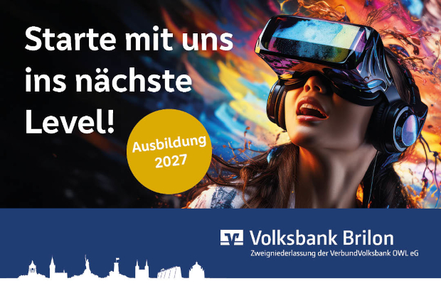 Ausbildung 2027 bei der Verbundvolksbank-OWL
