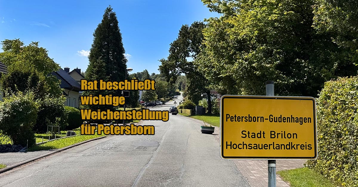 Verantwortung für Brilons Zukunft: Rat beschließt wichtige Weichenstellung für Petersborn 6 Verantwortung fuer Brilons Zukunft Rat beschliesst wichtige Weichenstellung fuer Petersborn