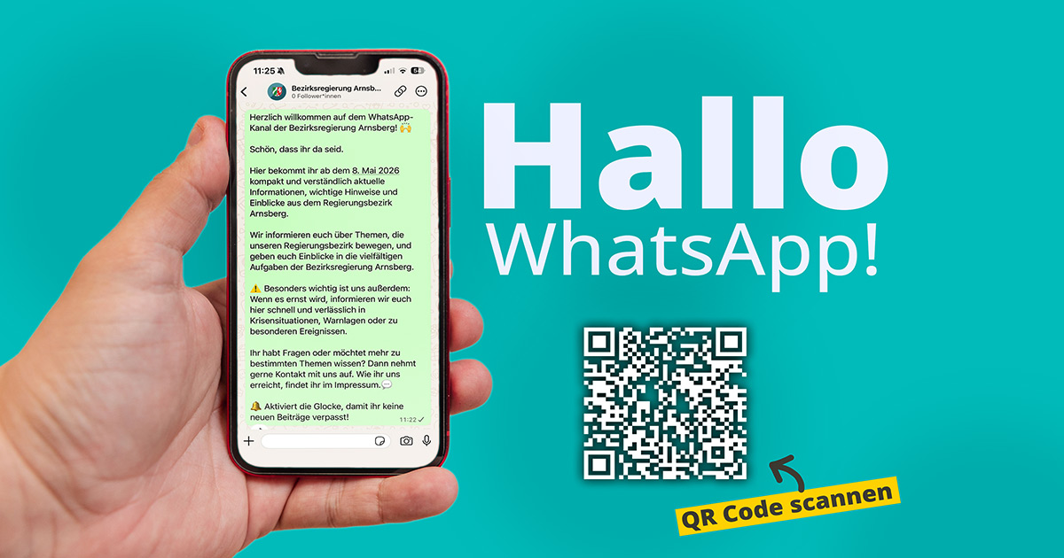 Bezirksregierung Arnsberg jetzt auch bei WhatsApp