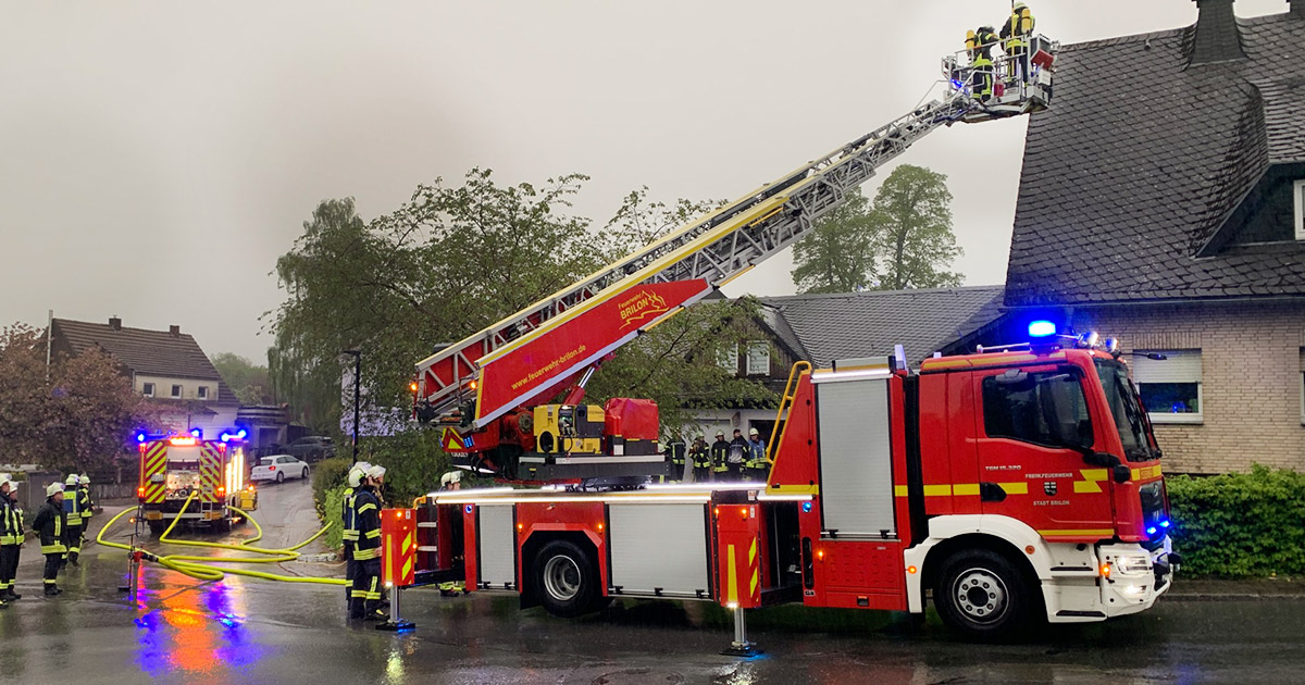 Dachstuhlbrand in Madfeld 2