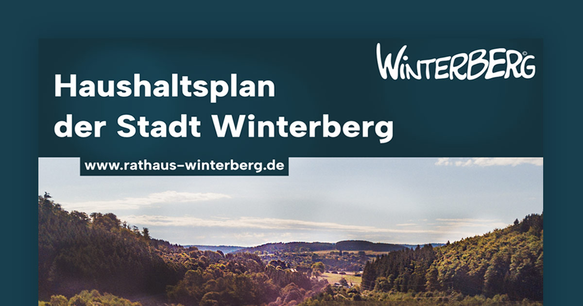 Haushaltsplan der Stadt Winterberg