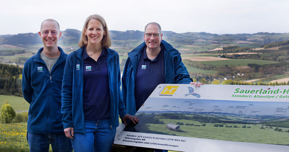 Projektteam zur Weiterentwicklung des Wanderwegs Sauerland Hoehenflug