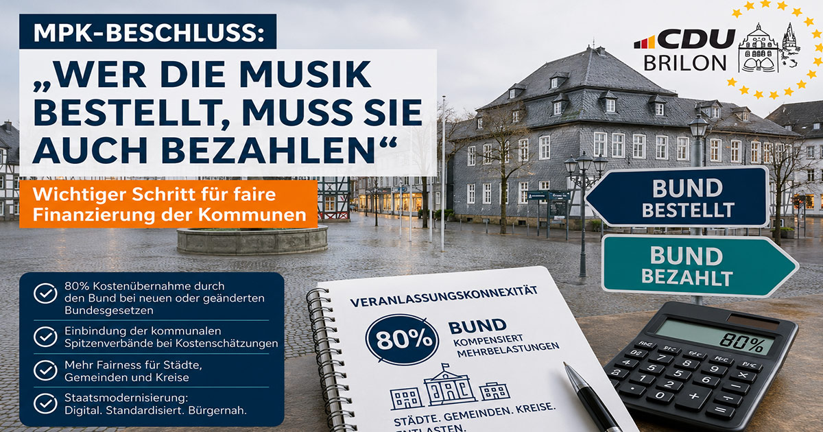 Briloner CDU Fraktion begruesst MPK Beschluss