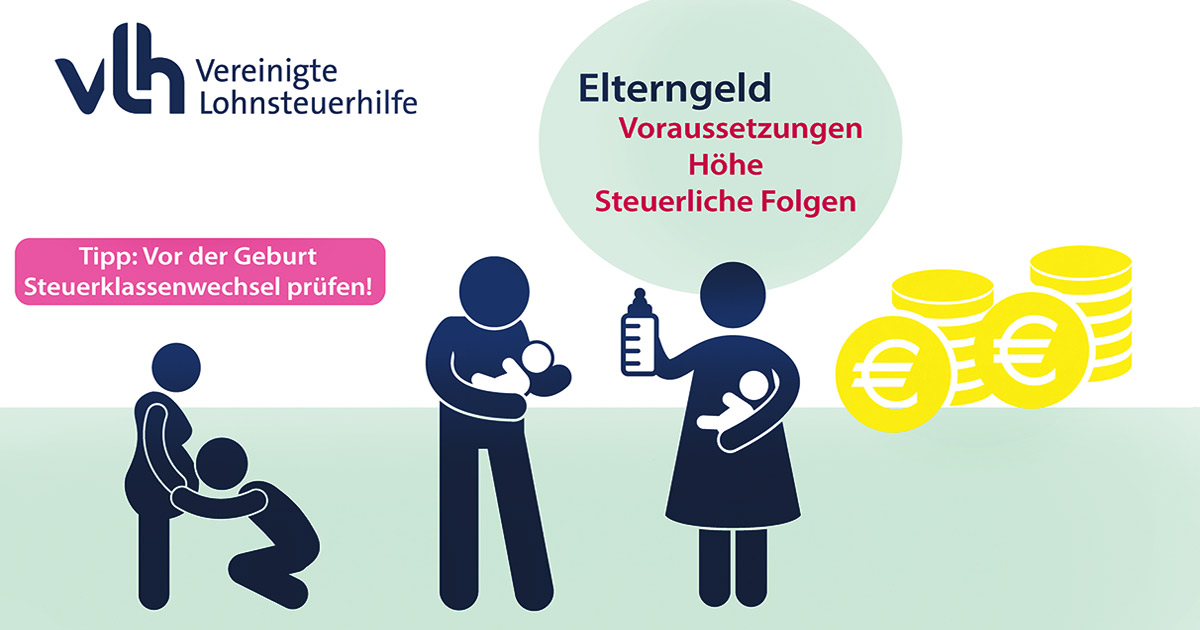 Elterngeld Voraussetzungen Hoehe und steuerliche Folgen