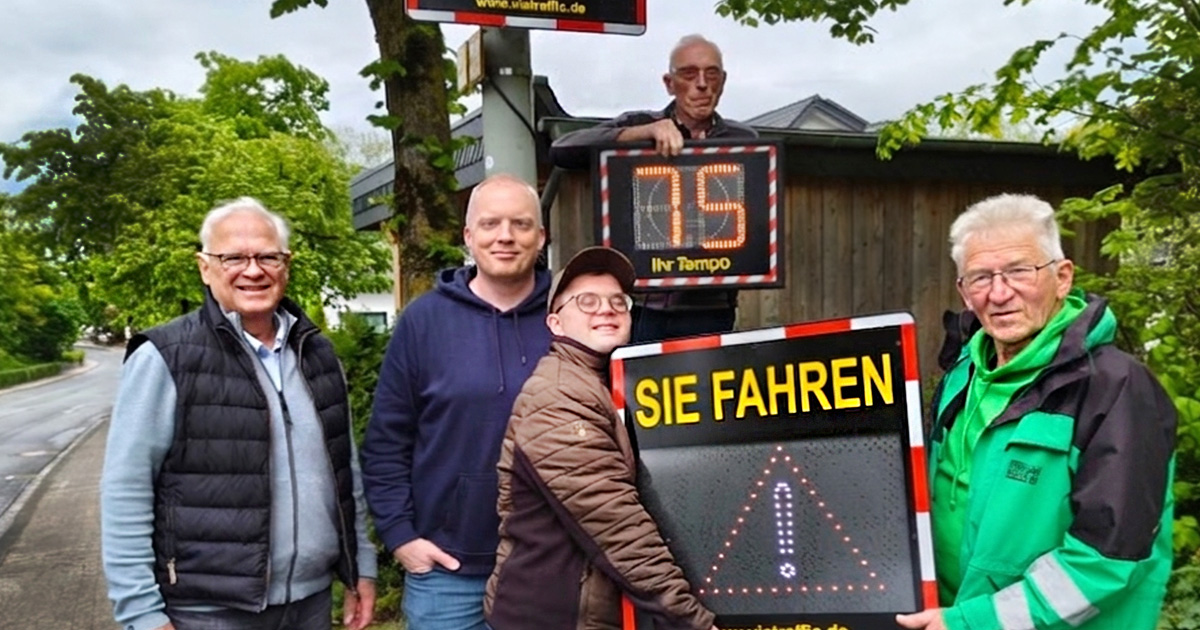 Scharfenberg Mehr Sicherheit durch neue Geschwindigkeitsanzeigetafeln
