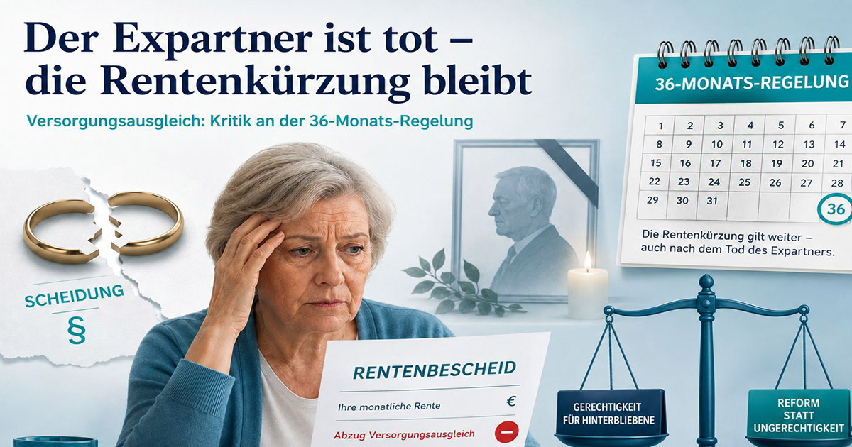 Warum die eigene Rentenkürzung auch nach dem Tod des Expartners bestehen bleibt 10 Warum die eigene Rentenkuerzung auch nach dem Tod des Expartners bestehen bleibt