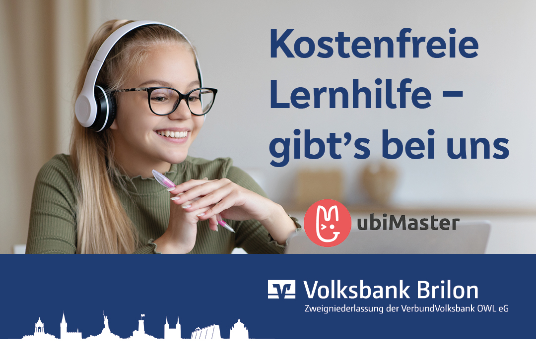 ubiMaster Lernhilfe sponsored by Volksbank Brilon