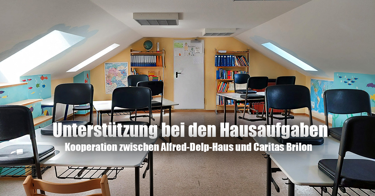 Kooperation zwischen Alfred Delp Haus und Caritas Brilon Unterstuetzung bei den Hausaufgaben