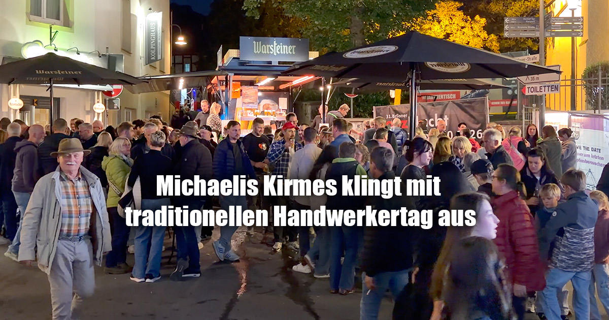 Michaelis Kirmes klingt mit traditionellen Handwerkertag aus