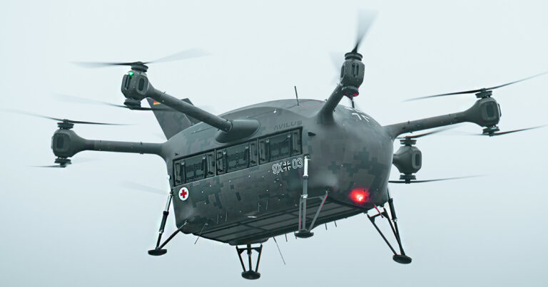 Unbemannter Patiententransport Bundeswehr mit der Rettungsdrohne 22Grille22
