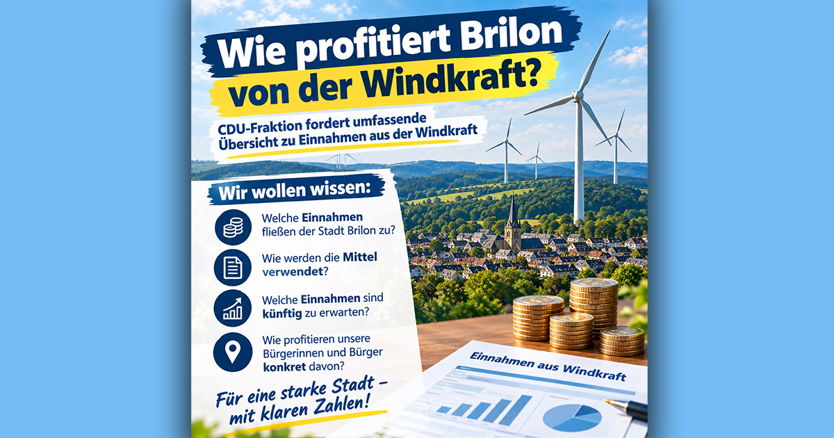 Wie stark profitiert die Stadt Brilon finanziell vom Ausbau der Windenergie? Transparenz über Einnahmen aus der Windkraft ... 1 Wie stark profitiert die Stadt Brilon finanziell vom Ausbau der Windenergie