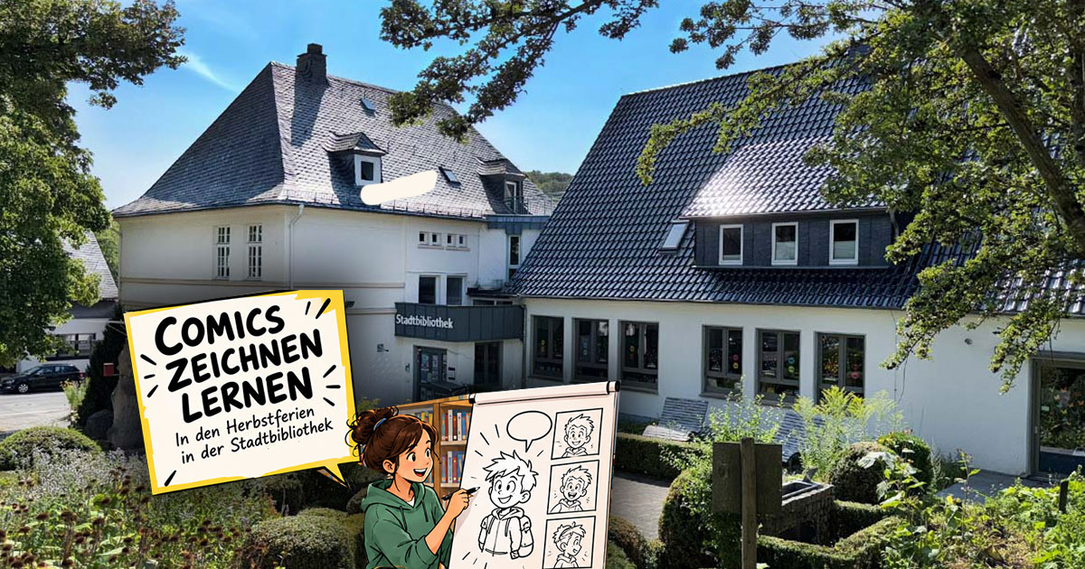 Comic Zeichnen fuer Kinder und Jugendliche in der Stadtbibliothek Brilon