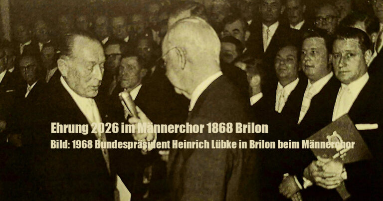 Ehrung 2026 im Maennerchor 1868 Brilon
