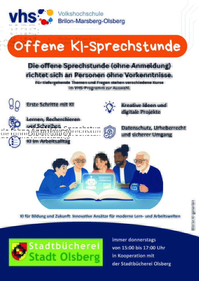Flyer fuer KI Sprechstunde Olsberg