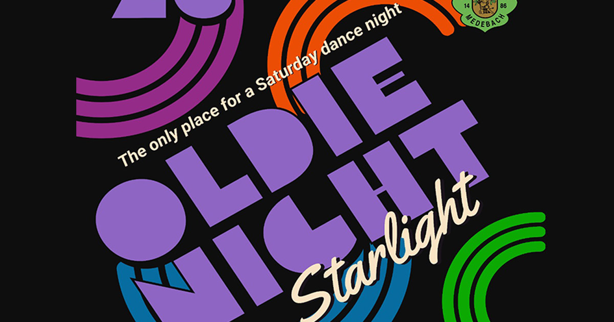 Oldie-Night in Medebach am 07.11.2026 in der Schützenhalle - Motto „Starlight Revival“! 10 Oldie Night in Medebach