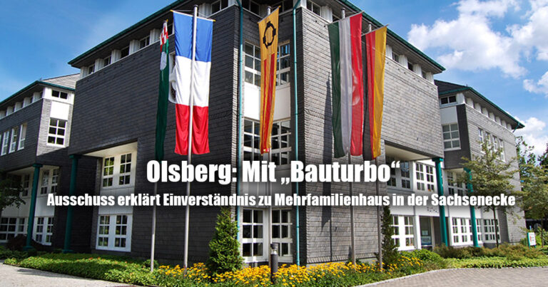 Olsberg Einverstaendnis zu Mehrfamilienhaus in der Sachsenecke