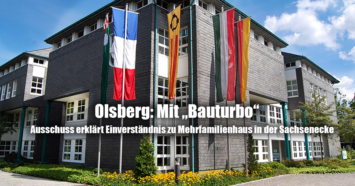 Olsberg Einverstaendnis zu Mehrfamilienhaus in der Sachsenecke