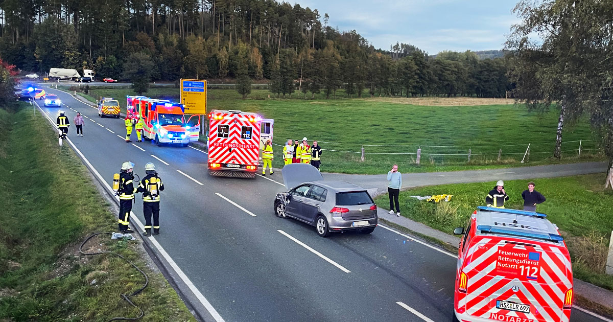 Verkehrsunfall in Alme – Fuenf Verletzte